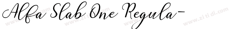 Alfa Slab One Regula字体转换